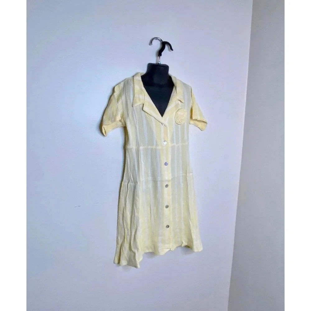 Vintage 1990s Confetti Button‎ Up Dress